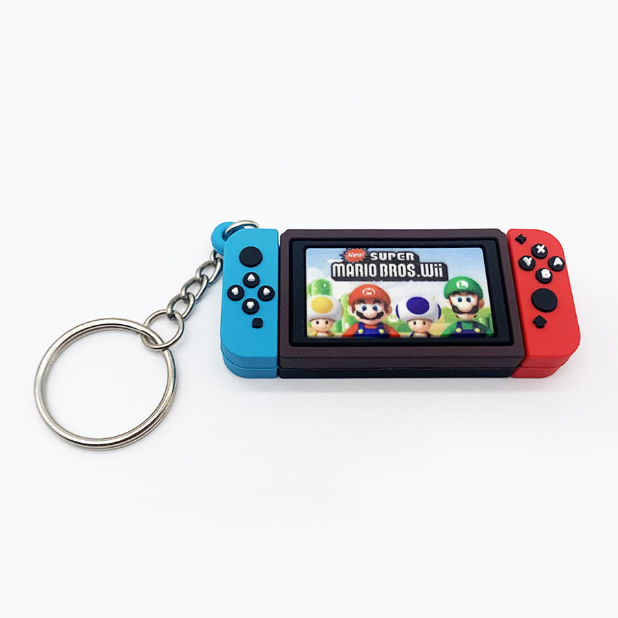 Anime Accessories Cute Cartoon Game handle Switch Keychain Fire Children's Gifts