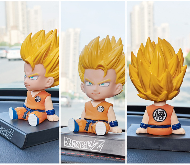 Anime Accessories Ornaments Bobble Heads Dragon Balls Super Saiyan Goku Figure