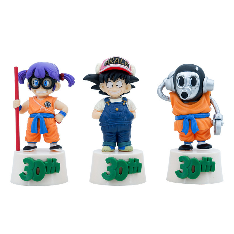 3Piece/Set Cartoon Character Goku Toy Model Dragon Balls Anime Action Figure