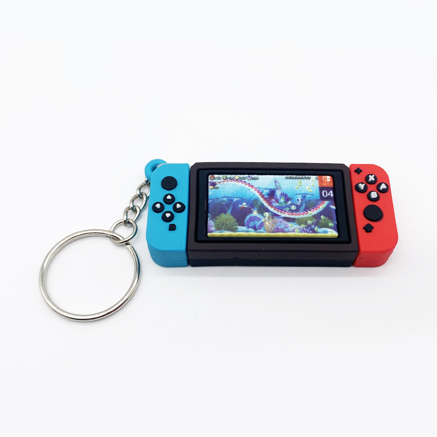 Anime Accessories Cute Cartoon Game handle Switch Keychain Fire Children's Gifts