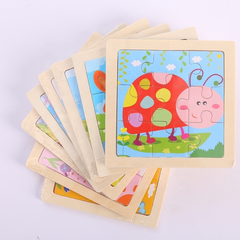 Wholesale educational toys 2023 cheap wood puzzle baby girl 3d farm animal puzzle hands craft diy 3d wooden puzzle animal