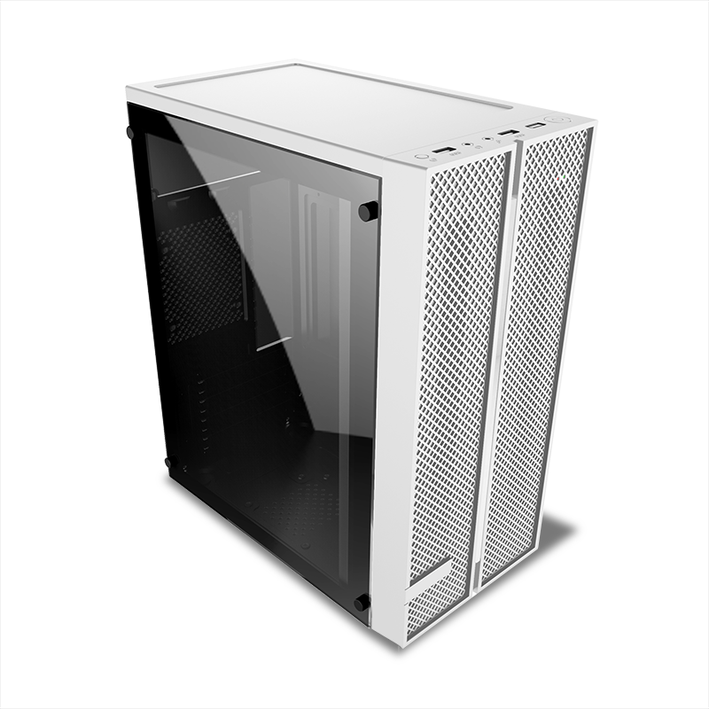 Hot selling COOLMOON desktop case MATX/ITX Mesh panel with side Window computer cabinet mid tower pc case gaming computer cases