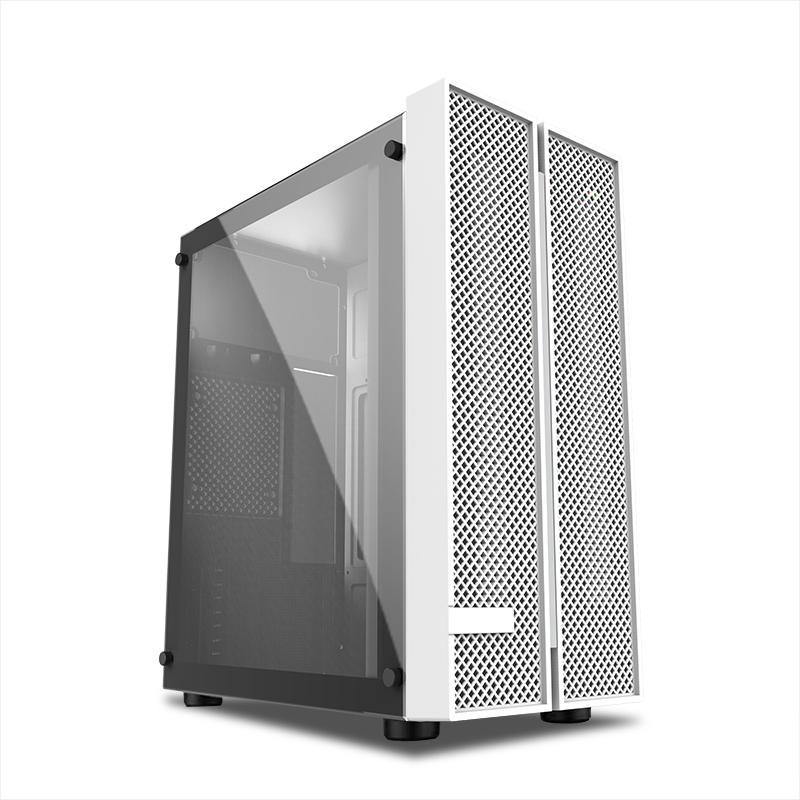 Hot selling COOLMOON desktop case MATX/ITX Mesh panel with side Window computer cabinet mid tower pc case gaming computer cases