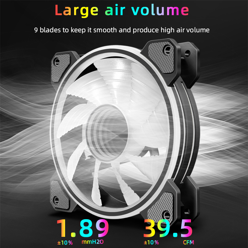 COOLMOON Special Offer LightX  White Computer Fan 6pin RGB Cooler Fan Hydraulic Bearing Fan RGB 120mm Match with Controller Hub