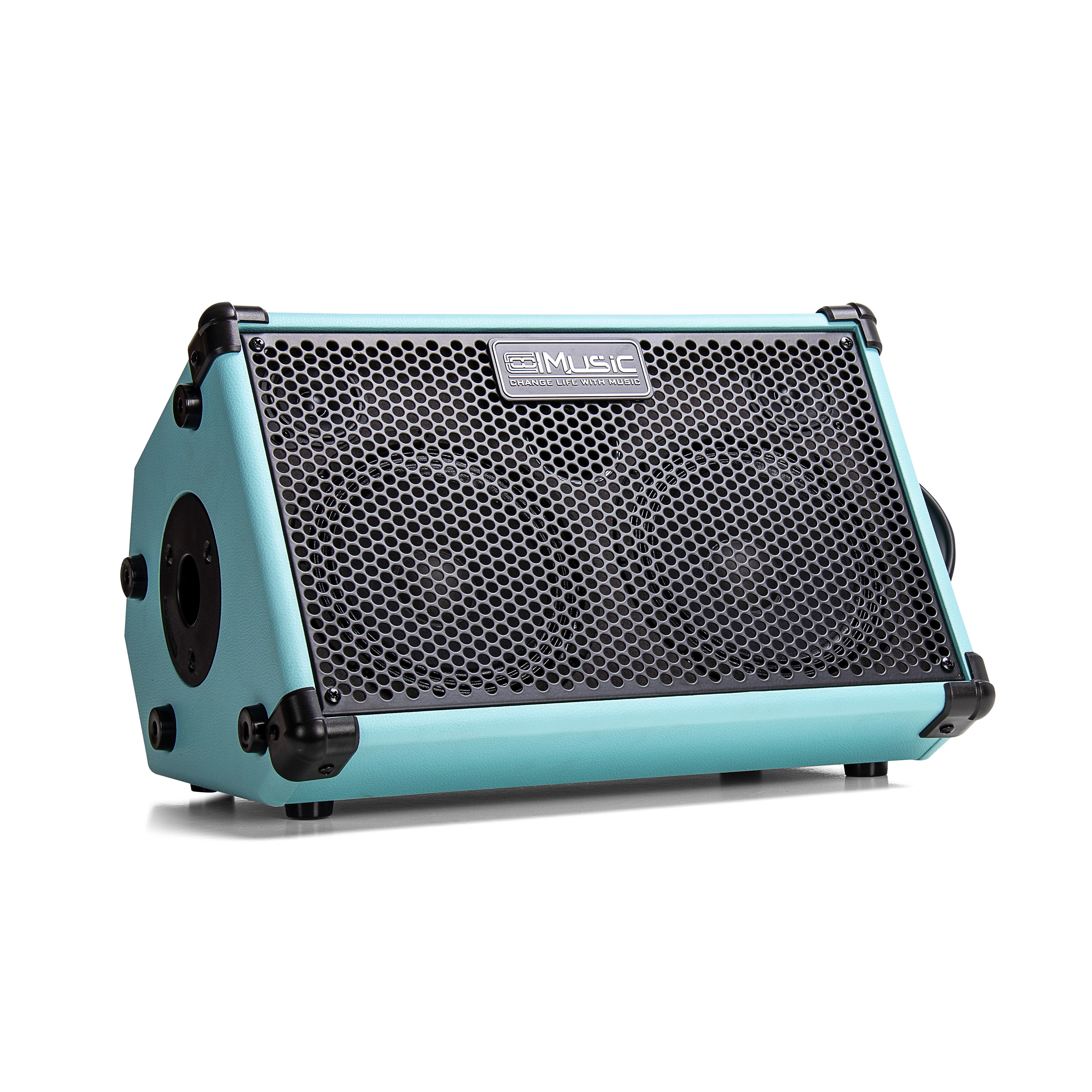 80-Watt Professional Speaker Box Outdoor Amplifier Rechargeable Busking Speaker with Microphone Input for Karaoke