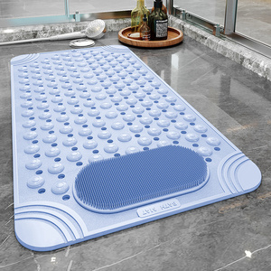 Easy Cleaning Feet Massage Bath Mat for Shower Bathtub Mat Non-Slip Rubber Shower Mat with Drain Holes Suction Cups