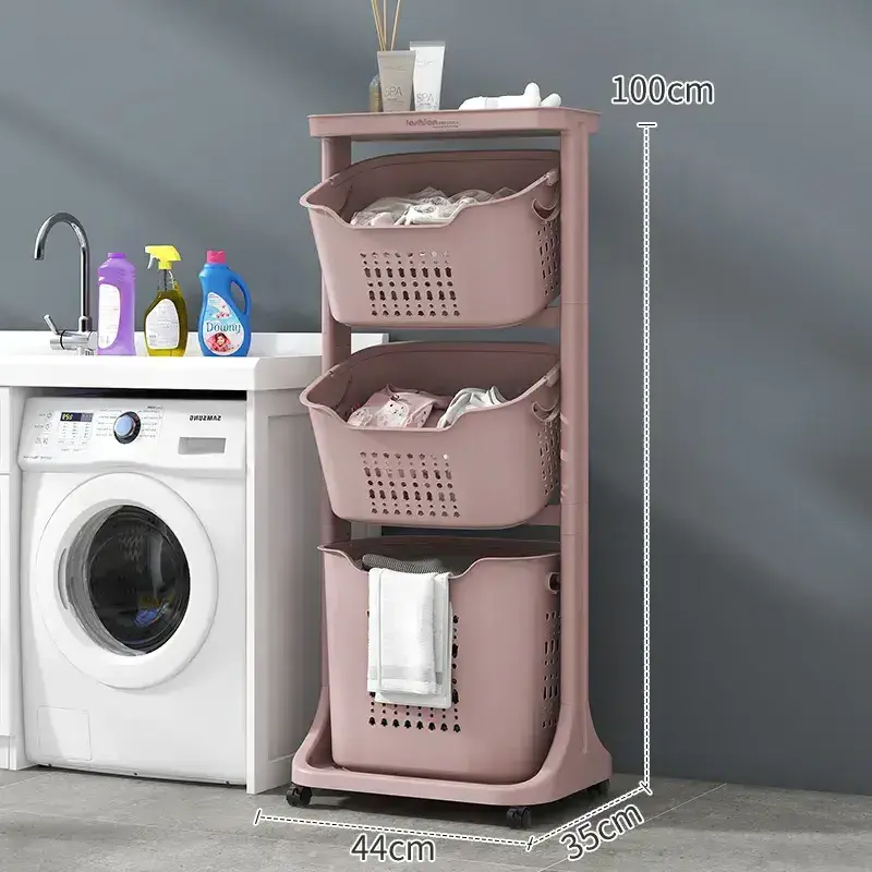 Customized Package Household Items Large Capacity Laundry Hamper Heavy Duty Storage Rack on Wheels