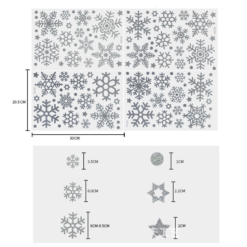 Christmas Frozen Theme Party Snowflake Window Sticker Decal Winter Holiday Christmas Decor for Party