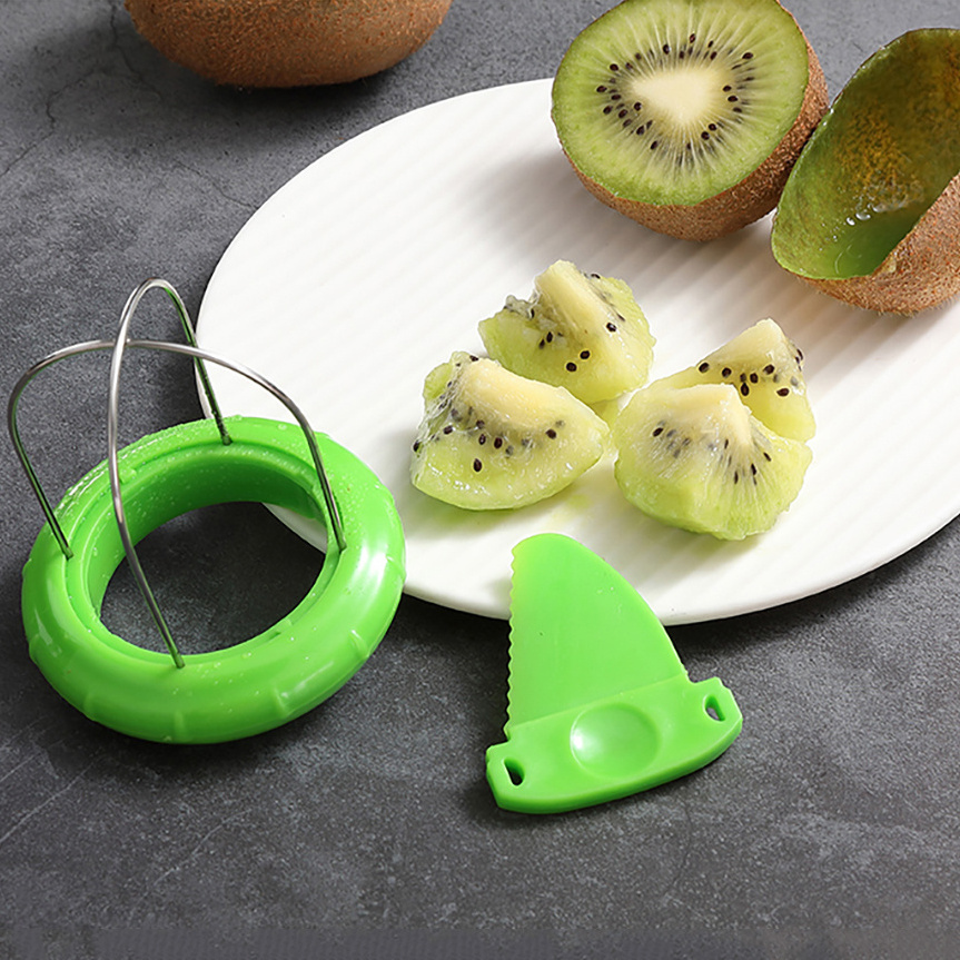 2023 New kitchen Tools kiwi peeling equipment on sale Kiwi Mini Fruit Cutter Peeler Slicer