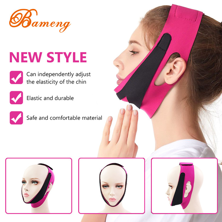 Double Chin Face Bandage Slim Lift Up V Line Mask Elastic Face Slimming Bandage Breathable Cheek Lift Up Belt