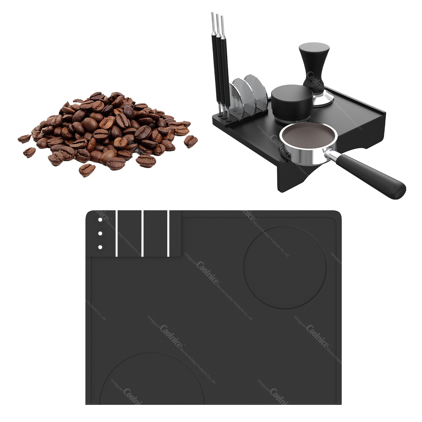 Coffee Tamper Mat Espresso Tamping Mat Food Grade Non-Slip Coffee Pad Tamp Station Espresso Accessory