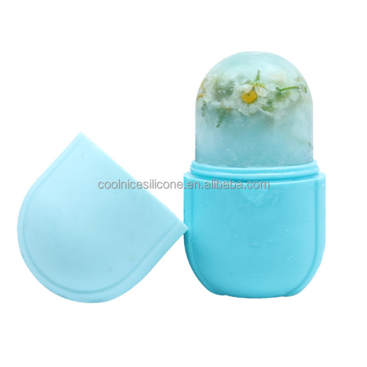 New Design Brighten Skin silicone facial Ice roller Ice Facial Cub Gua Sha Face Massage Facial Beauty Ice Roller Skin Care Tools