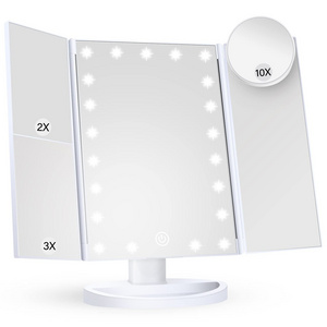 Makeup Vanity Mirror with Lights 1x/2x/3x Magnification Touch Screen Adjustable Lighted Makeup Mirror