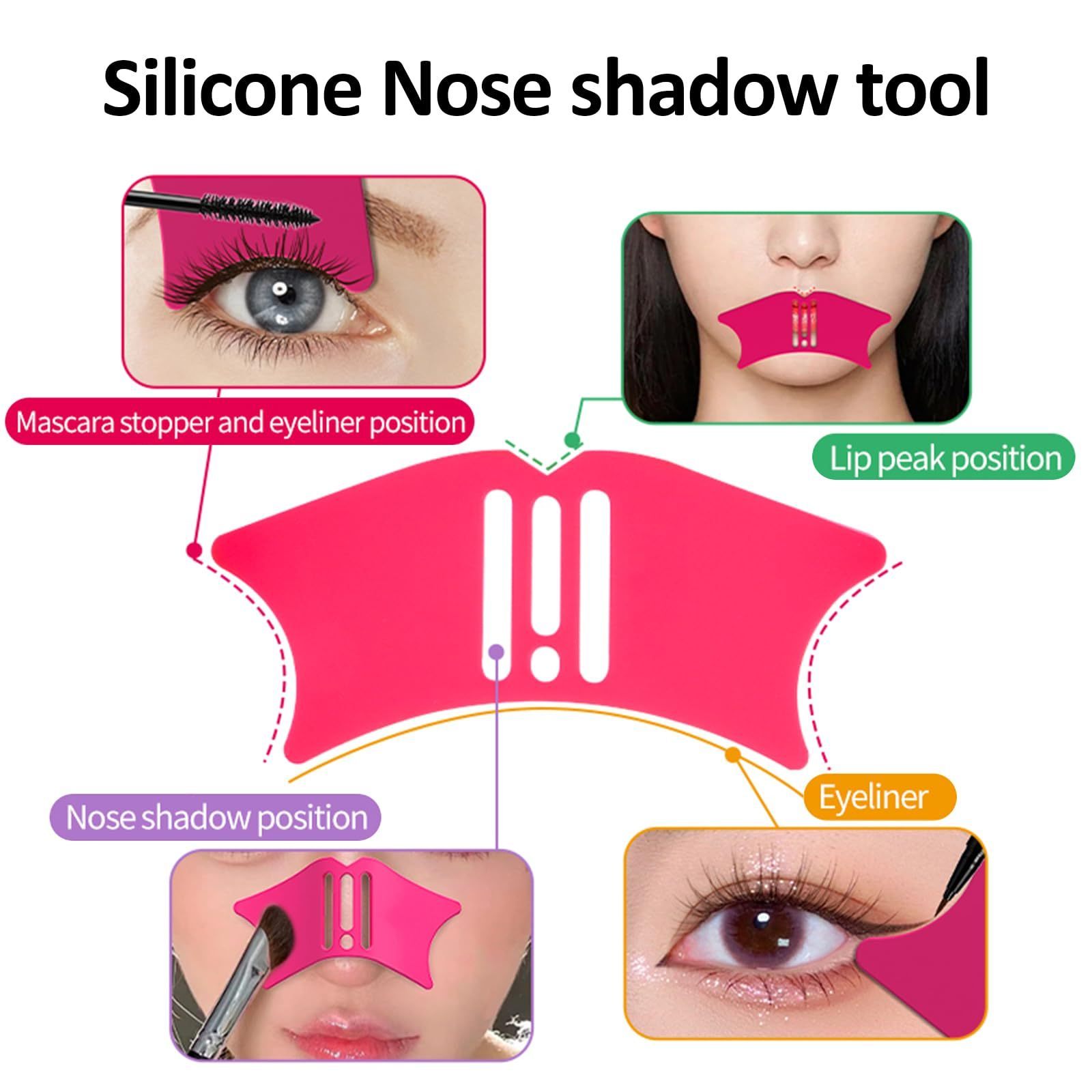 2023 New Design Stencil for Contour Curve Makeup Eyebrow Eyeliner Shaper Models Card Multi-Function Nose contour Tool