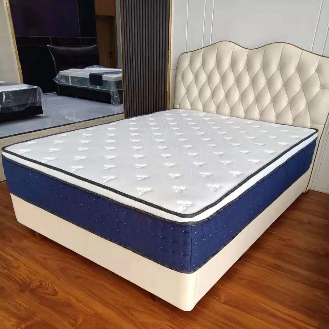 High quality Orthopedic 7 zoned euro top pocket spring natural latex and gel memory foam euro top mattresses