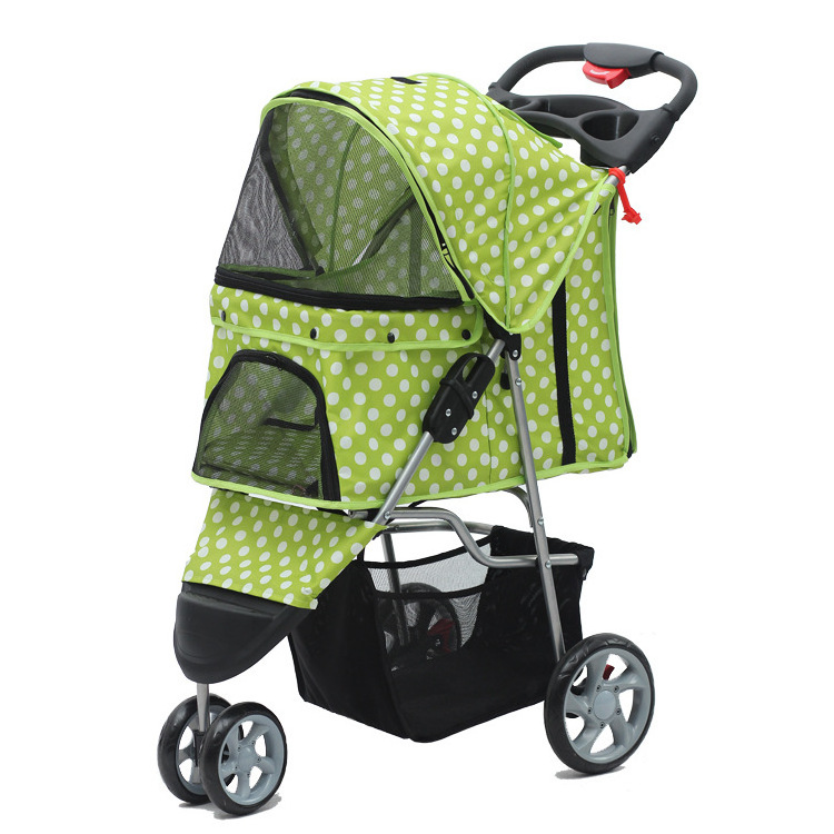 Luxury design easy folding 3 wheel pet stroller wagon China wholesale poussette pet gear dog stroller