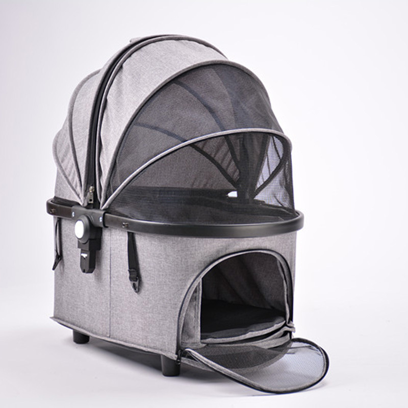 Luxury wholesale foldable pet stroller dog carrier high quality walker carrier wagon for pet traveling