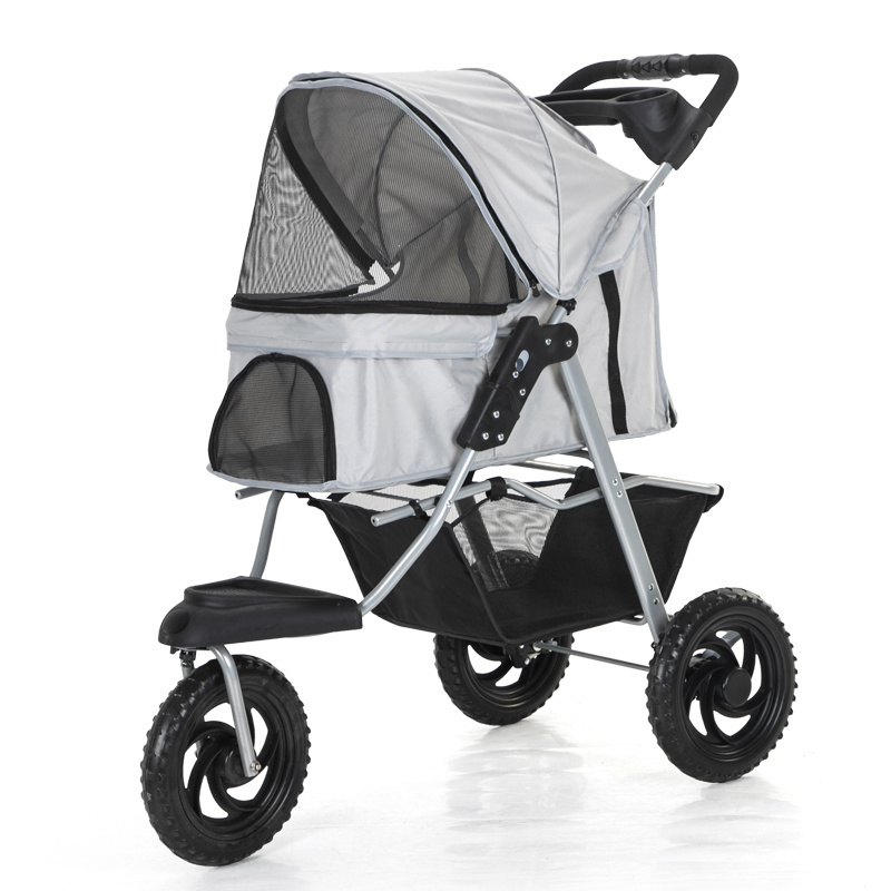 luxury folding pets strollers for dog cars walker carrier wagon cart cage /outdoor travel system carry easywalker 4 four wheels