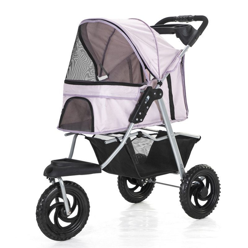 luxury folding pets strollers for dog cars walker carrier wagon cart cage /outdoor travel system carry easywalker 4 four wheels