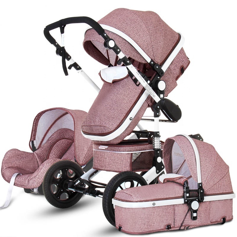 High quality luxury stroller with high view and 3 in 1 stroller for baby