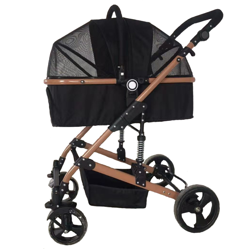 Hot selling pet products China luxury pet dog strollers 2 in 1 cat  cars walker carrier wagon cheap wholesale