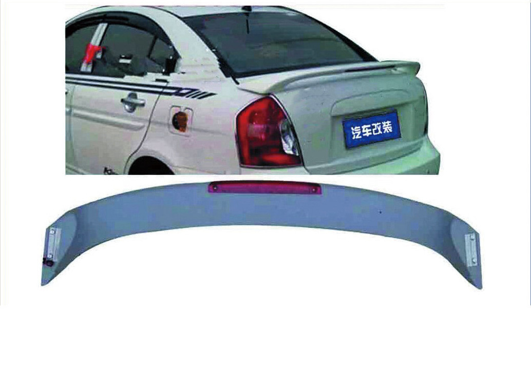 Car Auto Accessories ABS Rear Trunk Roof Wing Spoiler Rear Trunk Lip Tail Wing Spoiler Ducktail For accent 2007