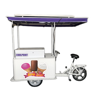 big sales promotion 208L 12V Solar Ice Cream Freezer Tricycle 7.3 Cu.ft Fish Seafood  Rickshaw Bike Trike $599