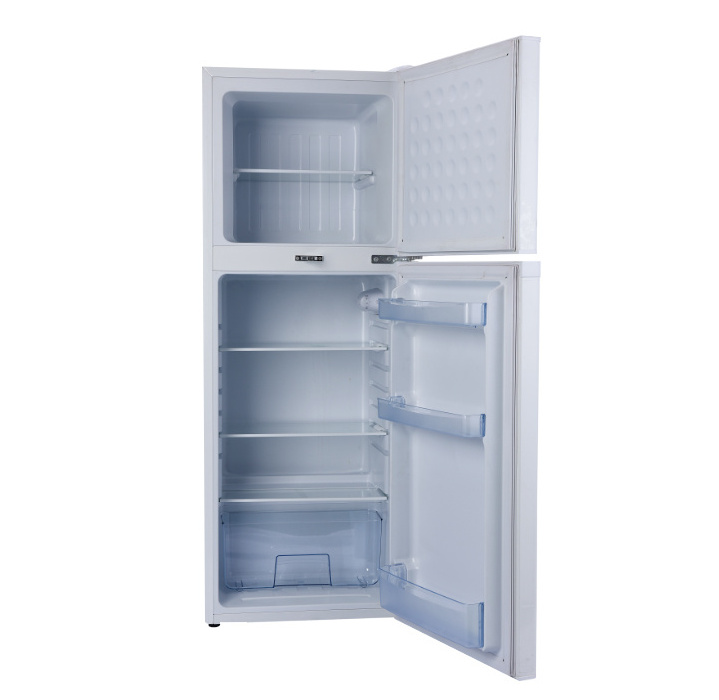 BCD-142  Double Doors Top Freezer Solar Refrigerator With Lock