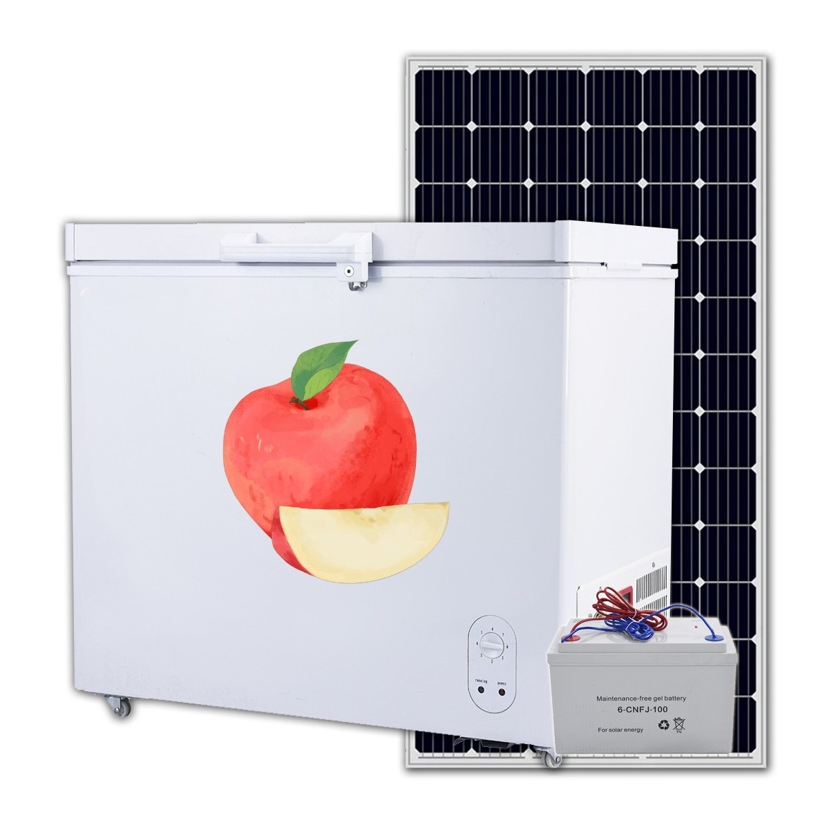 BD/BC-208 solar chest freezer ice storage freezer ice cream deep freezer refrigerator with lock