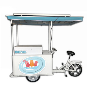 coolpoint ice cream bicycle vending with 208L solar freezer commercial