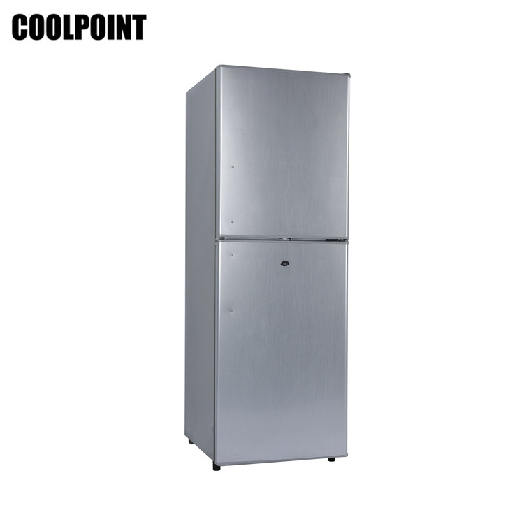 2020 New solar powered portable fridge 12V 24V DC gas household fridge 198L top freezer high quality refrigerator BCD-198