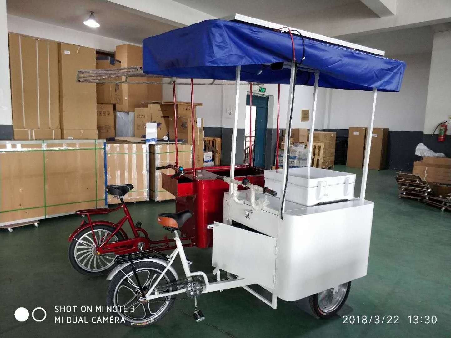 High quality DC 12v24v solar powered ice cream trike  motorcycle  with ice cooler bike  thermostat