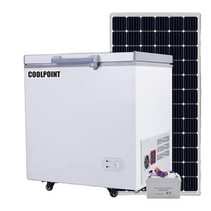 Solar powered refrigerator fridge freezer 258L