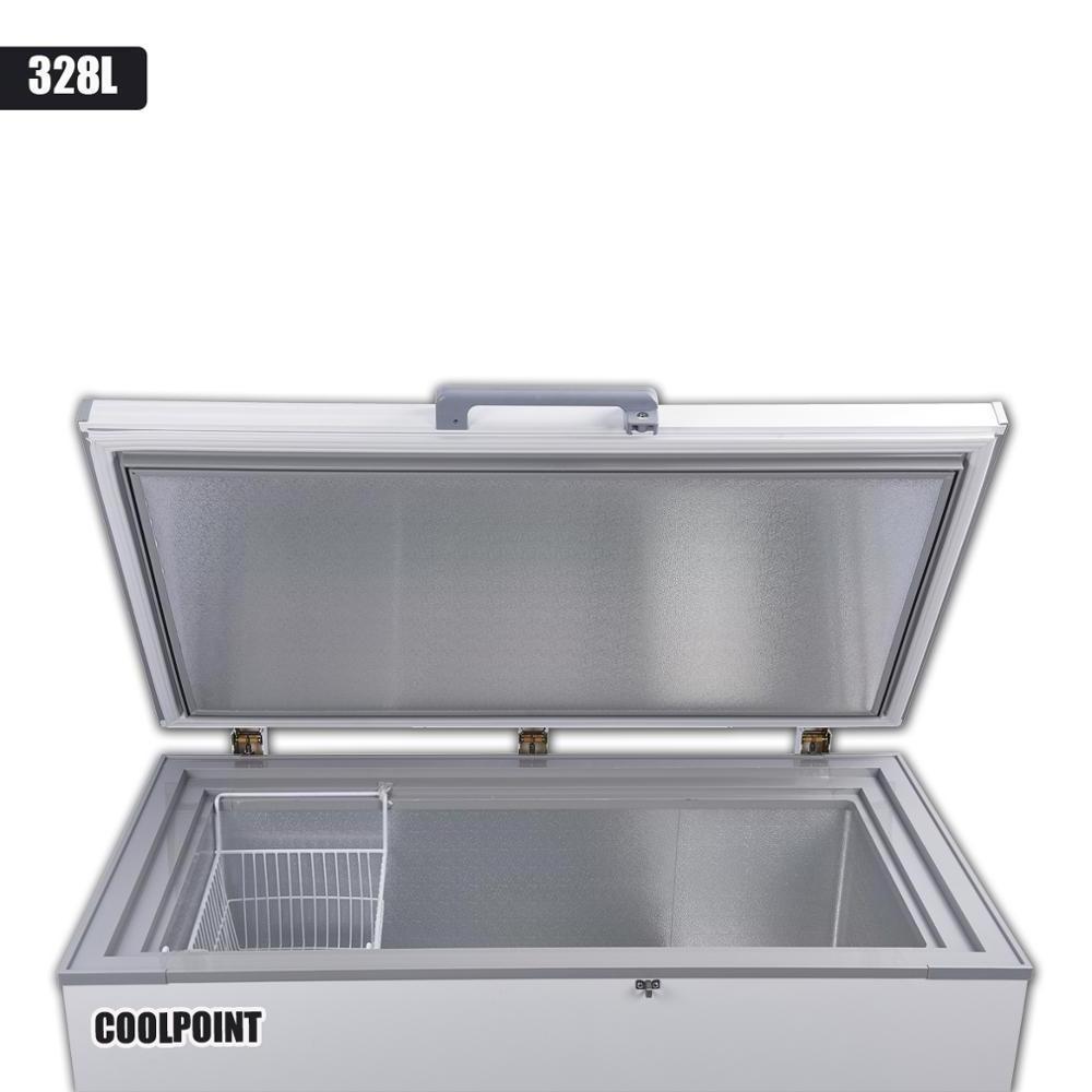 308 liters solar ice cream display freezer with 110mm foaming insulation  save battery and solar panel