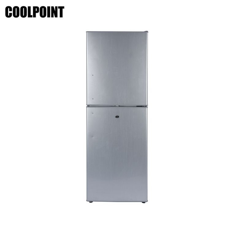 2020 New solar powered portable fridge 12V 24V DC gas household fridge 198L top freezer high quality refrigerator BCD-198