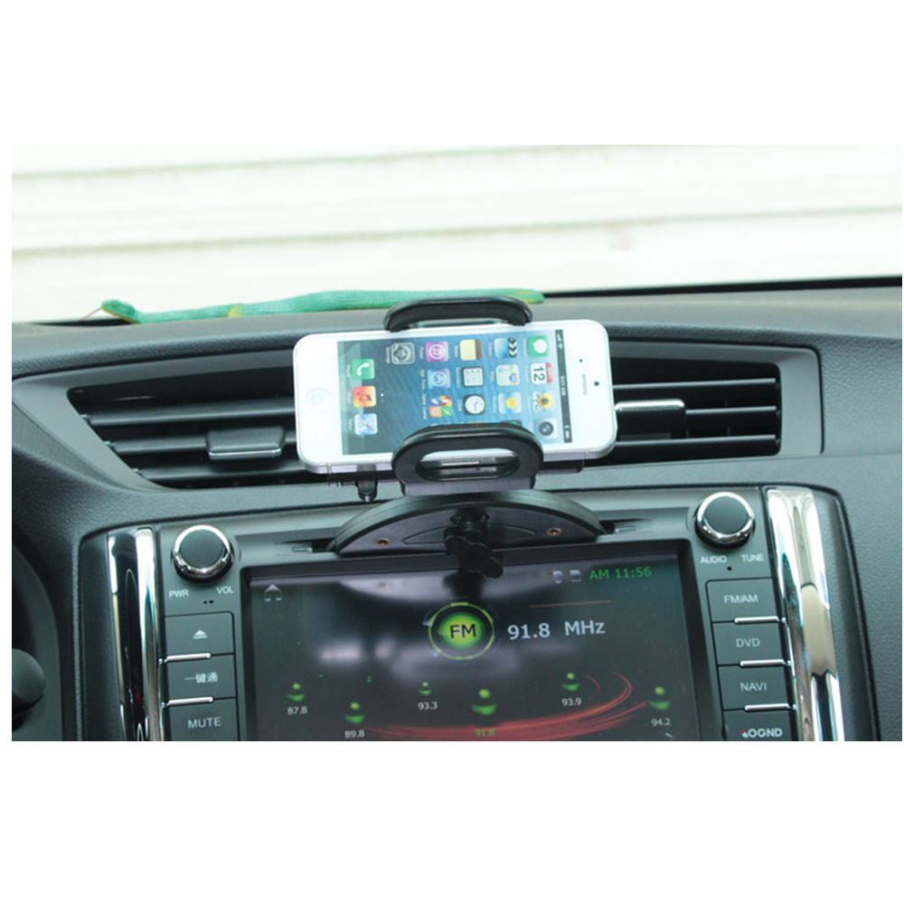 Car CD Slot 40-80mm Universal Phone Mount Holder Stand 360-degree Rotary for Phone / Galaxy S9