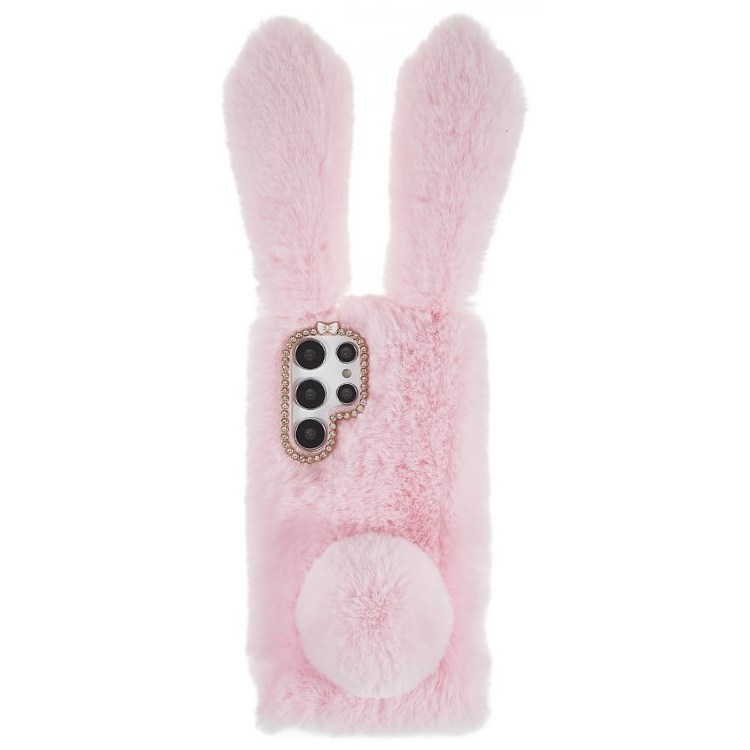 3D Cute Animal Furry Ears Case cute phone cover for Samsung Galaxy S22 Ultra 5G girly phone case