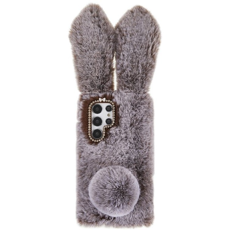 3D Cute Animal Furry Ears Case cute phone cover for Samsung Galaxy S22 Ultra 5G girly phone case