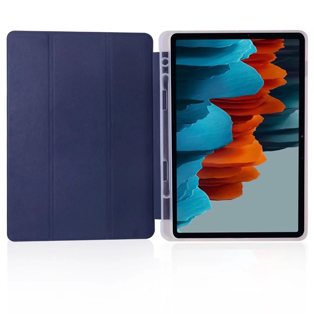 Tablet Cover Trifold Stand Soft Shockproof Smart Pu Leather Case for Samsung Galaxy Tab S8 Plus/S7 Plus/S7 FE