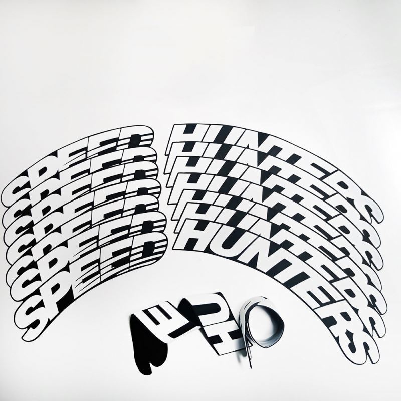 3D Car Tires & Rim Stickers PVC Waterproof Letters Decal Automobile Motorcycle Tire Decoration Wheel Sticker for SPEED HUNTETERS