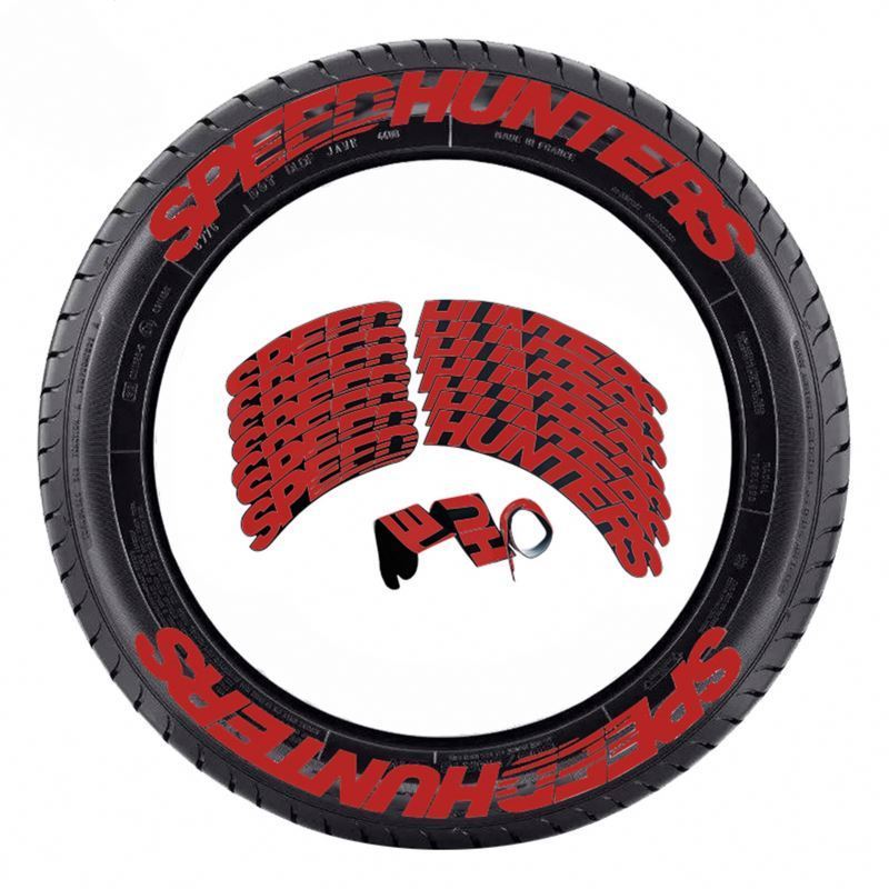 3D Car Tires & Rim Stickers PVC Waterproof Letters Decal Automobile Motorcycle Tire Decoration Wheel Sticker for SPEED HUNTETERS