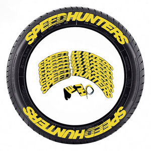 3D Car Tires & Rim Stickers PVC Waterproof Letters Decal Automobile Motorcycle Tire Decoration Wheel Sticker for SPEED HUNTETERS