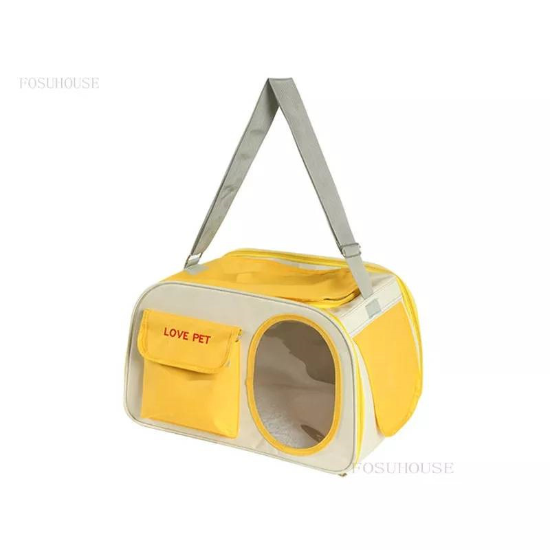 Pet Carriers Portable Breathable Fold able Bag Cat Dog Carrier Bags Outgoing Travel Pets Handbag with Locking Safety