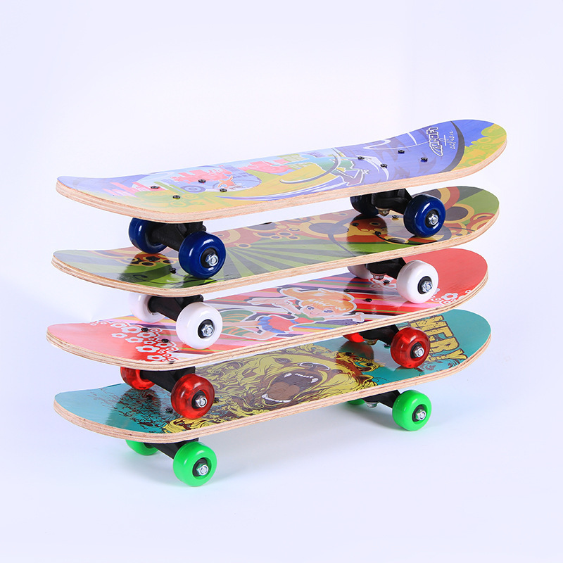 EU warehouse 24 inch Pro Beginner Skate Board Customized Kids Skateboard 7 Layer Maple wood Longboard Skateboard Deck