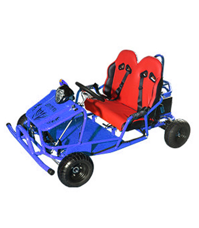 Cheap 48V 500W Electric Double Seats Go Karts for Kids and Adults 20Ah Battery Children Racing Kart 4 Wheel Off Road Beach Buggy