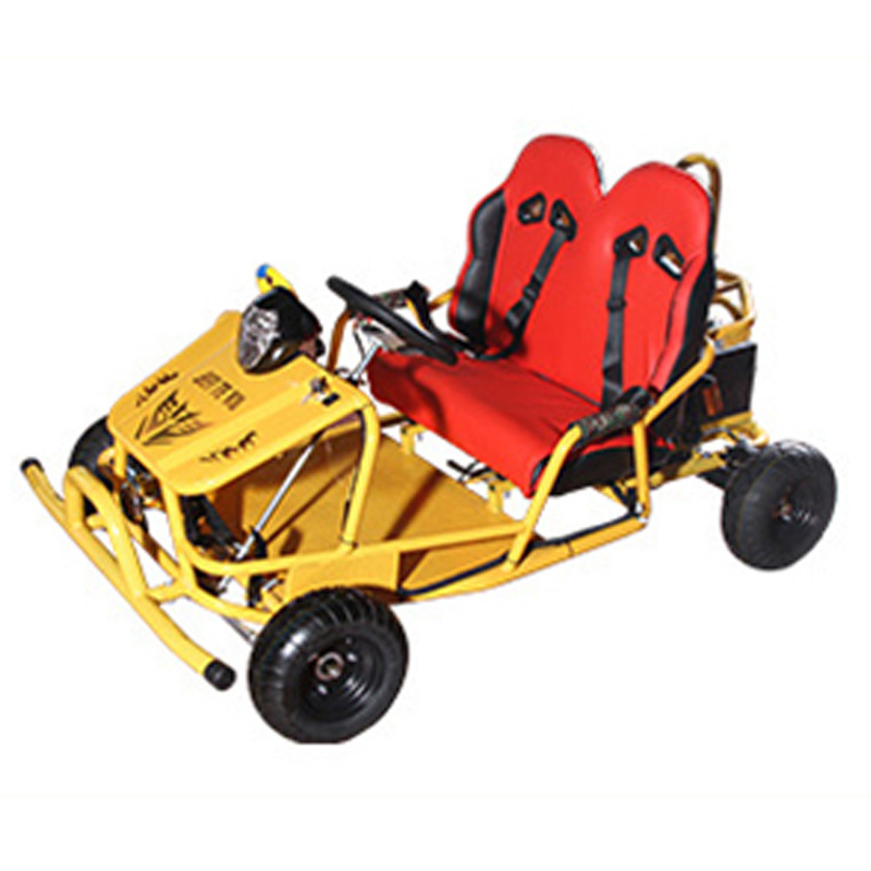 Cheap 48V 500W Electric Double Seats Go Karts for Kids and Adults 20Ah Battery Children Racing Kart 4 Wheel Off Road Beach Buggy