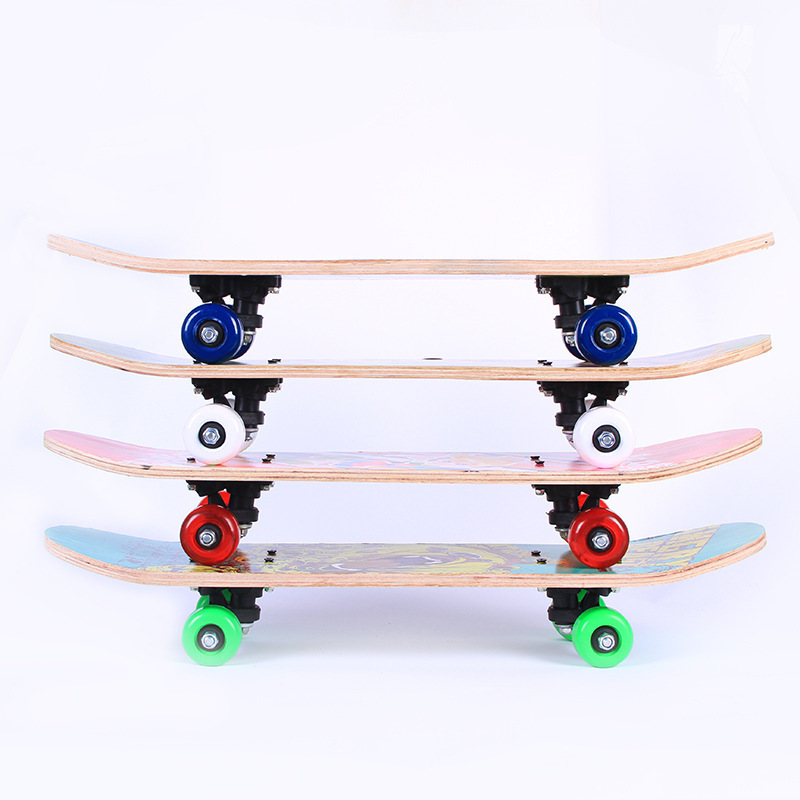 EU warehouse 24 inch Pro Beginner Skate Board Customized Kids Skateboard 7 Layer Maple wood Longboard Skateboard Deck