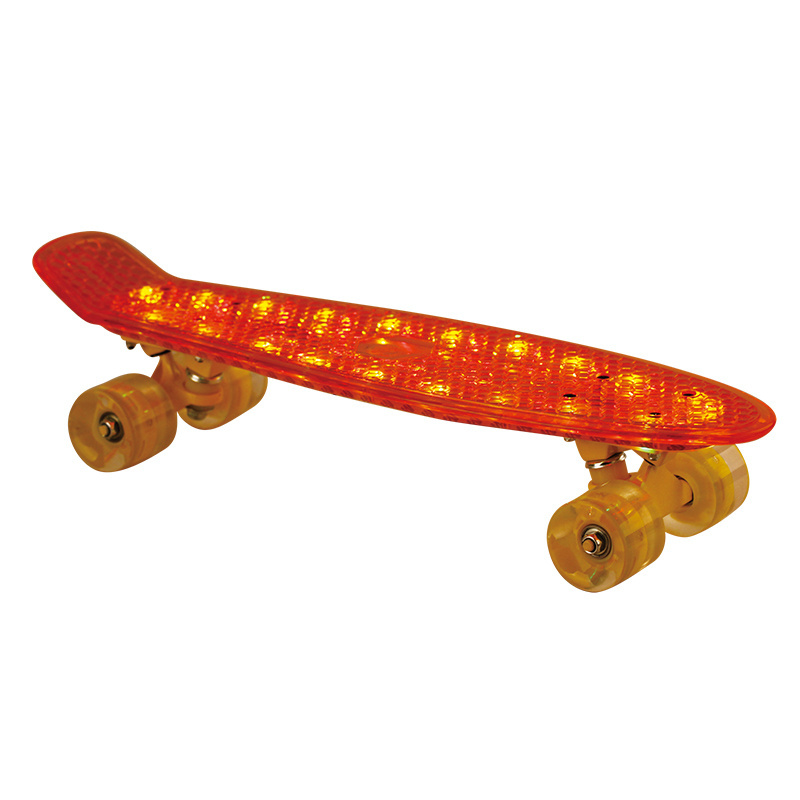 22 inch Four wheel Skate Board  Kids Scooter Transparent With Lamp For children Adult Novice Skateboard