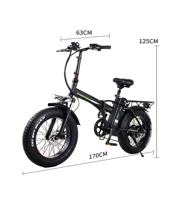 Wholesale 48V 1000W Electric Snow Foldable e bike 7 Speed Fat Tire City Ebike for Adult Electric Mountain Bicycle with Seat