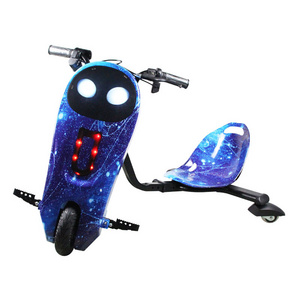 Custom 8 Inch Solid Rubber Tire 3 Wheel Drifting Electric Trike Powerful Drifting Electric Scooter For Kids